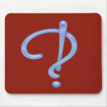 Blue Gel Interrobang Mouse Mat