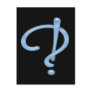Blue Gel Interrobang Postcards