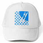 Blue Gingham & Cutlery hats