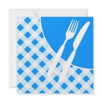 Blue Gingham & Cutlery