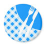 Blue Gingham & Cutlery