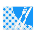 Blue Gingham & Cutlery