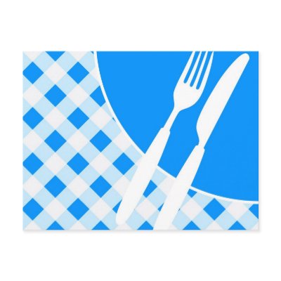 Blue Gingham & Cutlery by JAM_Design