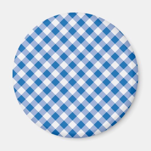 Blue Gingham Magnets
