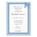 Blue Gingham Personalised Invitations