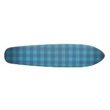 Blue Gingham Skateboard