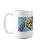 blue giraffes mug