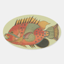 Blue Girdled Angelfish Stickers