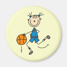Blue Girl Basketball Player T shirts and Gifts Refrigerator Magnets