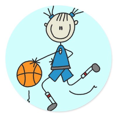 Blue Girls Basketball Tshirts and Gifts by stick_figures