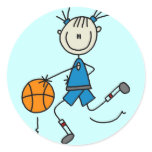 Blue Girls Basketball Tshirts and Gifts stickers