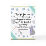Blue Girls Cooking Party Invitation cards