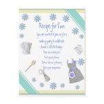Blue Girls Cooking Party Invitation Postcard