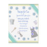 Blue Girls Cooking Party Invitation Postcard