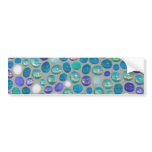 Blue Glass Pebble Mosaic bumper stickers