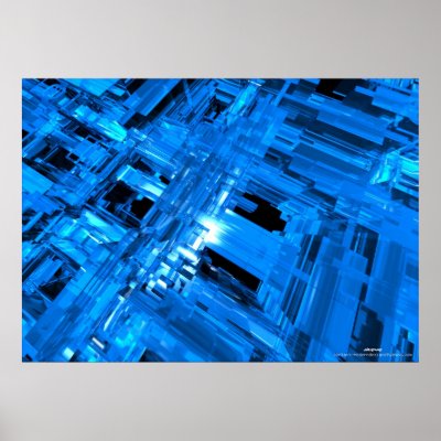 blue glass posters by moderndesignz