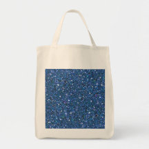 BLUE GLITTER HANUKAH TOTE BAG