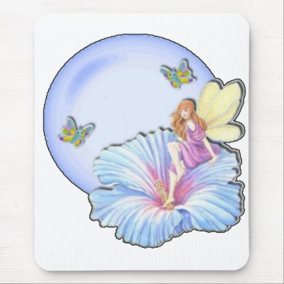 Blue Globe Fairy Mousemat by fstasu52