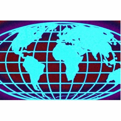 Blue globe grid over black background photo cutout by inspirelove