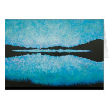 Blue Glow Greeting Cards