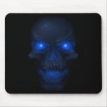 Blue Glowing Skull mousepads