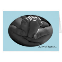 Blue Godfather Request from Boy Called. Greeting Cards