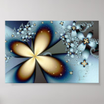Blue Gold 4 Print
