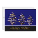 Blue gold Christmas holiday party Announcement