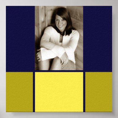 Blue & Gold Graduation autograph poster by partypassion