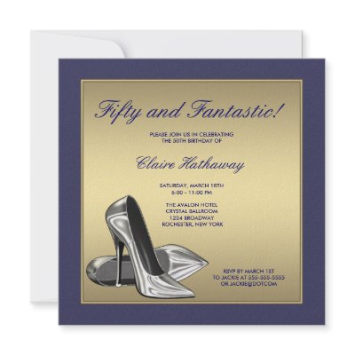 Blue Gold High Heels Womans 50th Brithday by Pure_Elegance