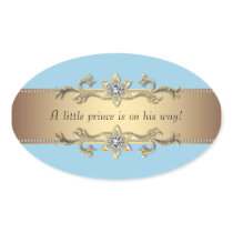 Blue Gold Little Prince Envelope Seal