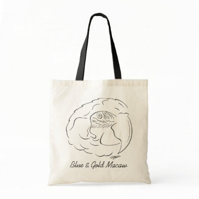 Blue & Gold Macaw Drawing Bag by MenagerieMayhem
