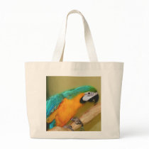 Blue Gold Macaw Parrot Painting Bag