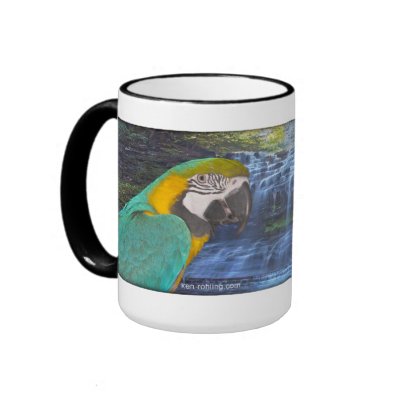 Blue & Gold Macaw & Scarlet Macaw - Coffee Mug by kendidit