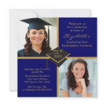 Blue & Gold Photo Graduation Invitation 2011