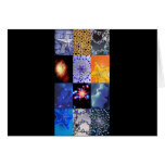Blue & Gold Stars Photos Collage Greeting Cards