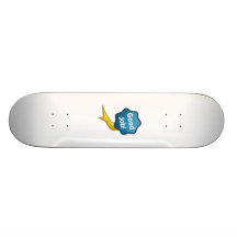 Blue Good Job Ribbon Skateboard Deck