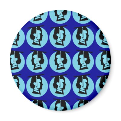 Blue Graduate Fridge Magnet by JuJuGarden