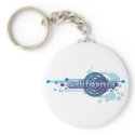 Blue Graphic Circle California Keychain