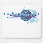 Blue Graphic Circle California Mousepad