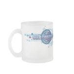 Blue Graphic Circle California Mug Glass
