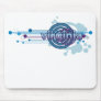Blue Graphic Circle Virginia Mousepad