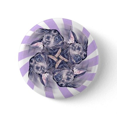 Blue Great Dane Pinwheel Button by DanesRUs