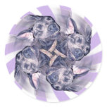 Blue Great Dane Pinwheel Stickers