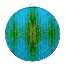 Blue Green Abstract Art Dart Boards