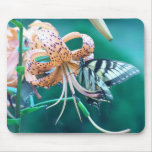 Blue-Green Butterfly Mouse Pad