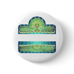Blue Green Carnival Woman In Headdress Pins