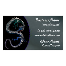 Blue & Green Dragon Fantasy Asian Business Card
