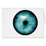 Blue Green eye cloud graphic aqua Cards
