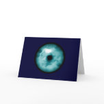 Blue Green eye cloud graphic aqua Greeting Card